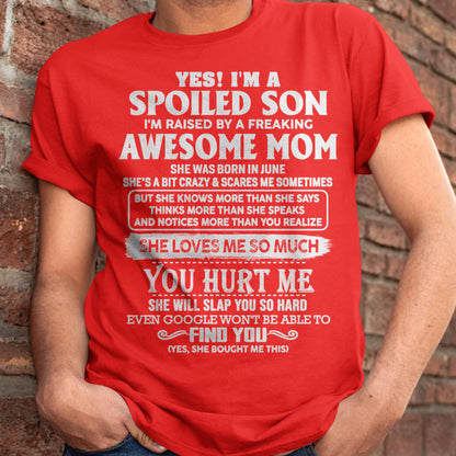 June - Awesome Mom - Perfect Gift For Spoiled Son From Mom - ebil06 (SKU05-47-06)