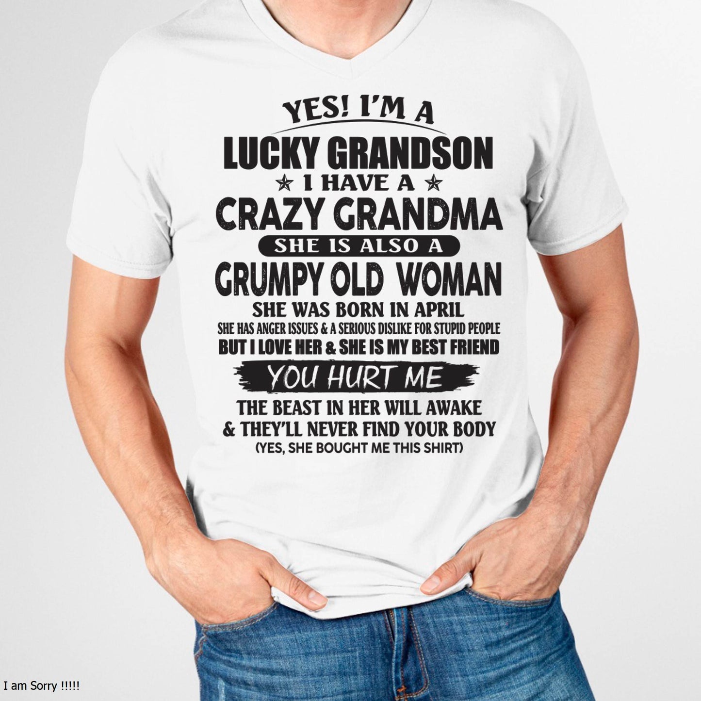 APRIL - LUCKY GRANDSON OF CRAZY GRANDMA -  FROM GRANDMA - EBIL04 (SKU10-173-04)