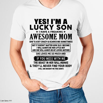 I am Lucky Son - Gift For Son From Mom - EBIL00 - (SKU-T1206LMS-00)