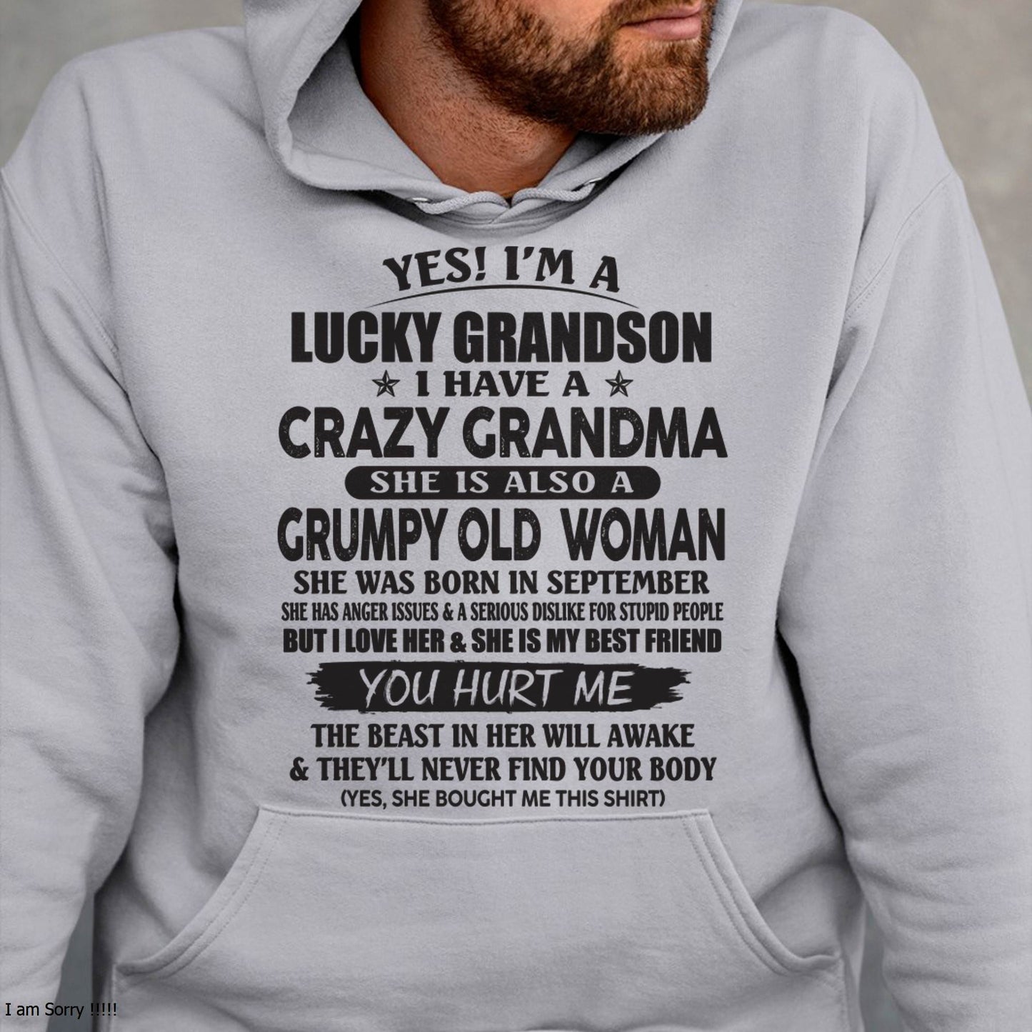 SEPTEMBER - LUCKY GRANDSON OF CRAZY GRANDMA -  FROM GRANDMA - EBIL09 (SKU10-173-09)