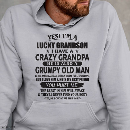 LUCKY GRANDSON OF CRAZY GRANDPA -  PERFECT GIFT FROM GRANDPA - EBIL00 (SKU12-145-00)