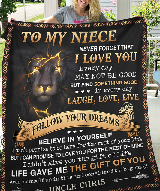 Special Gift For Your Niece Blanket - From Uncle