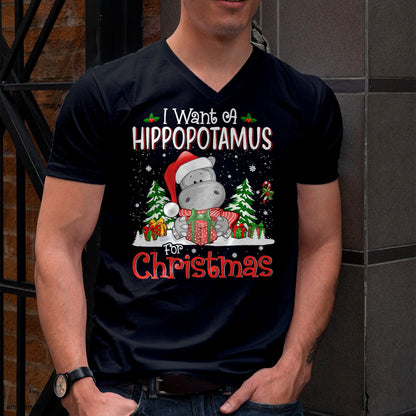 I Want A Hippopotamus For Christmas Xmas Hippo for Kid Women T-Shirt - Christmas Unisex T-Shirt/Hoodie/Sweatshirt - HNDS00