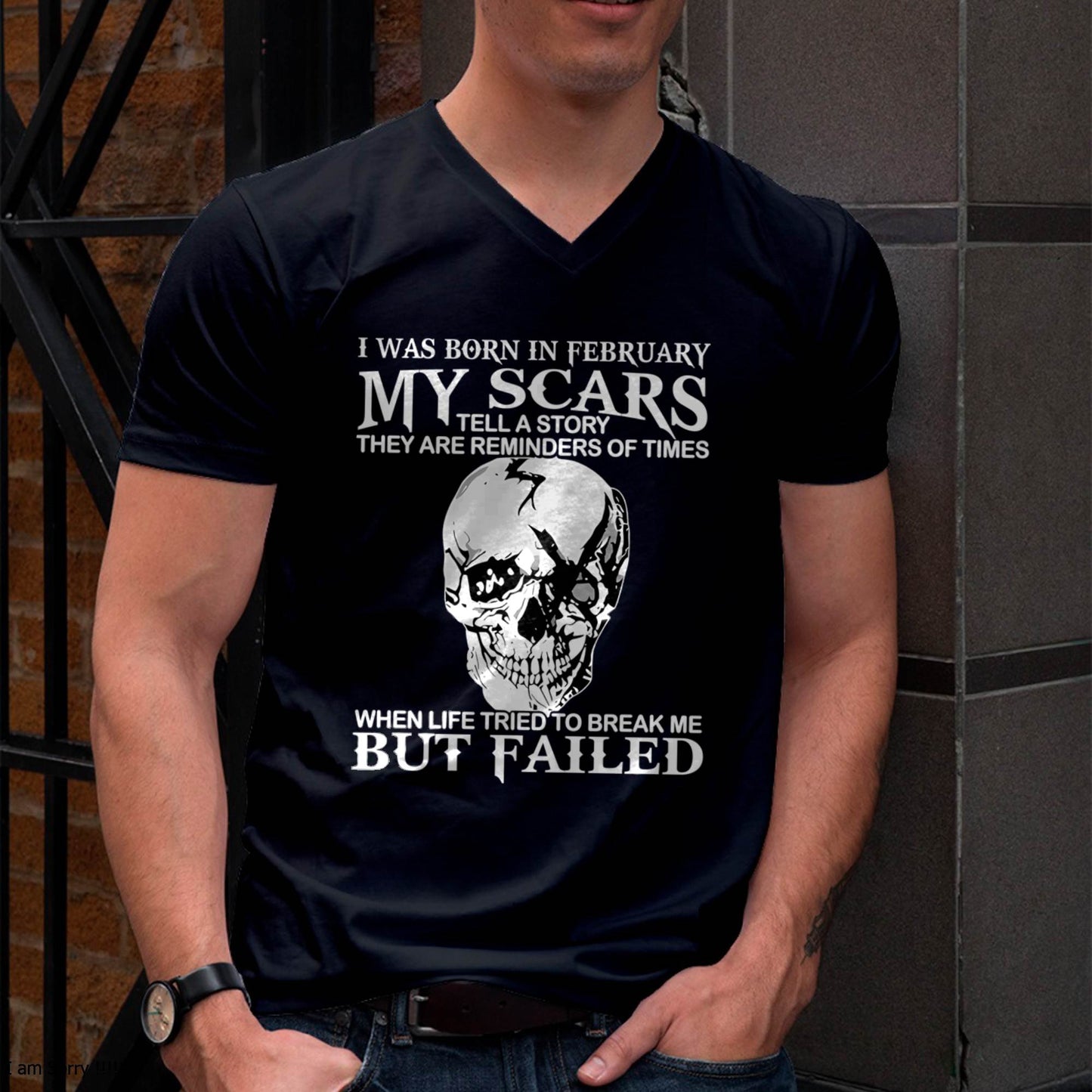 FEBRUARY - MY SCARS - T SHIRT FOR MAN - DONN02 (SKU2608-412-02)