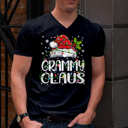 Grammy Claus Shirt Christmas Lights Pajama Family Matching Long Sleeve T-Shirt - Christmas Unisex T-Shirt/Hoodie/Sweatshirt - HNDS00