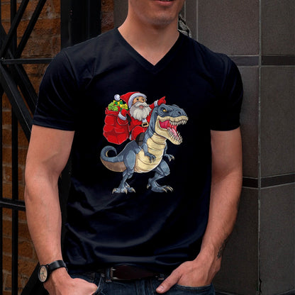 Dinosaur T rex Christmas Santa Boys Men Girls Xmas Squad T-Shirt - Christmas Unisex T-Shirt/Hoodie/Sweatshirt - HNDS00