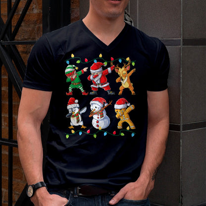 Dabbing Santa Elf Friends Christmas Boys Girls Men Xmas Dab T-Shirt - Christmas Unisex T-Shirt/Hoodie/Sweatshirt - HNDS00