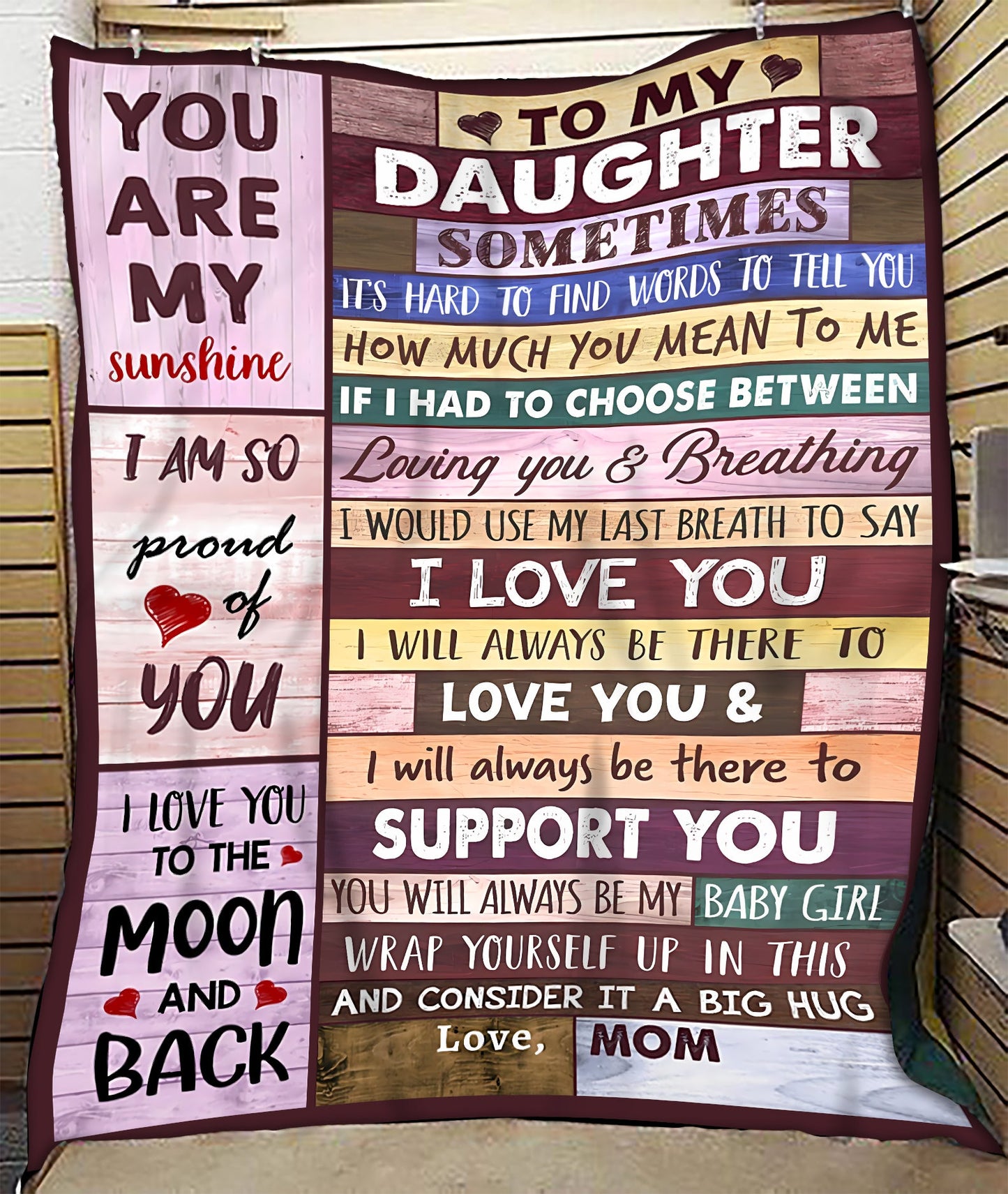 MOM TO DAUGHTER BLANKET – COMFORT & WARMTH GIFT (SKUB06-57)