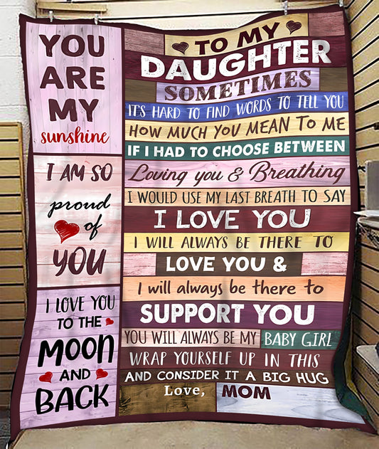 MOM TO DAUGHTER BLANKET – COMFORT & WARMTH GIFT (SKUB06-57)