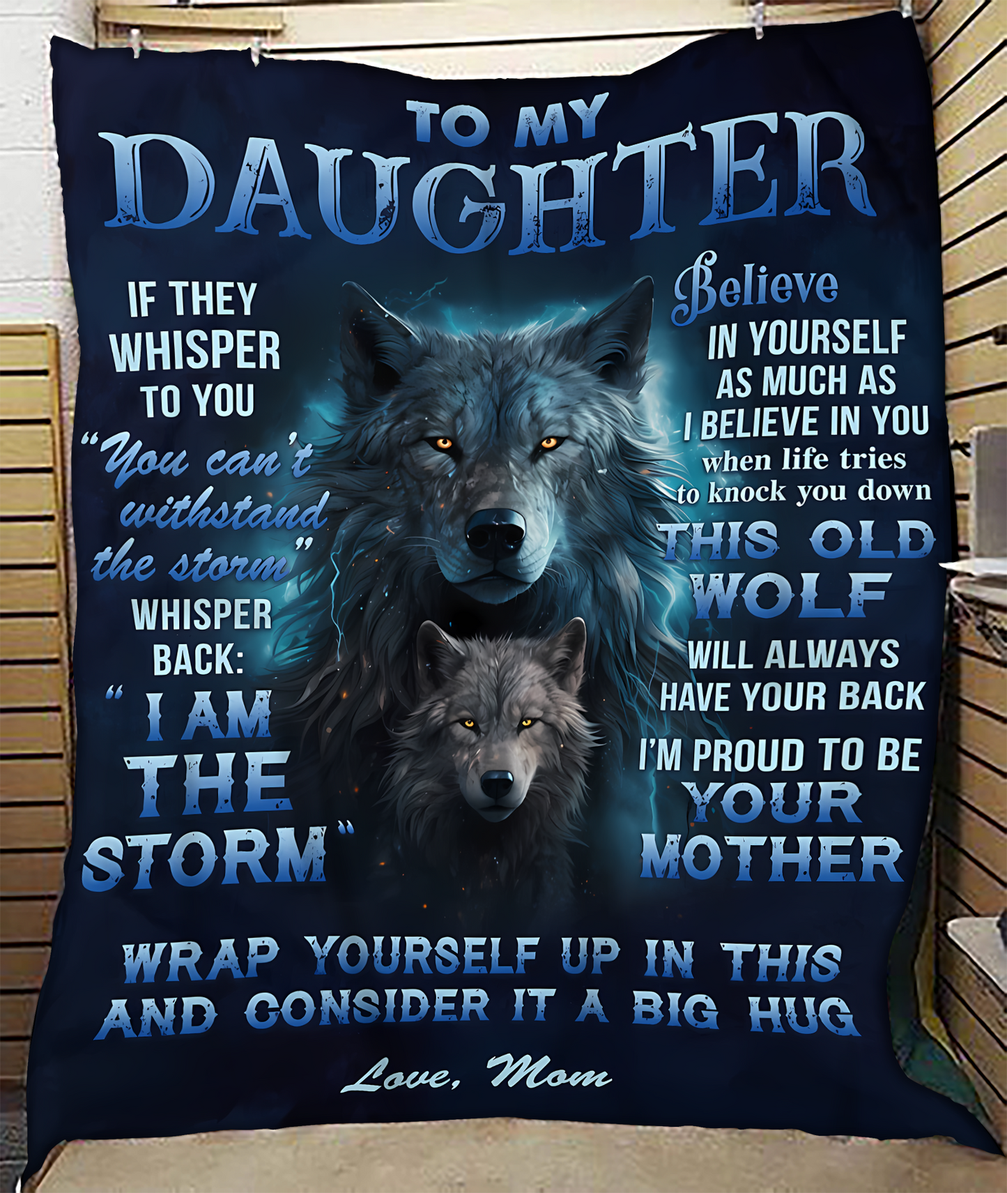 BLANKET FOR DAUGHTER – COMFORT & WARMTH GIFT FROM MOM Sherpa Fleece Quilt Blanket EBIL00 (SKUB12-97)