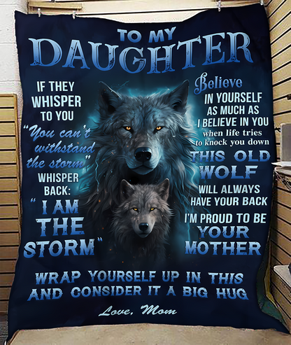 BLANKET FOR DAUGHTER – COMFORT & WARMTH GIFT FROM MOM Sherpa Fleece Quilt Blanket EBIL00 (SKUB12-97)