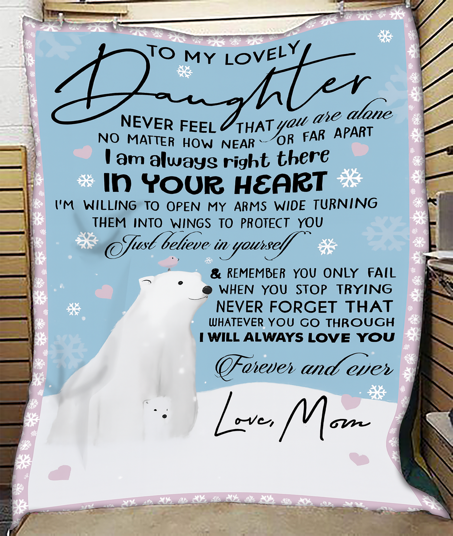 Special Gift For Your Daughter Blanket - From Mom01