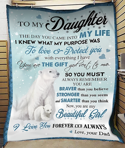 Special Gift For Your Daughter Blanket - From Dad (SKUB11-104)