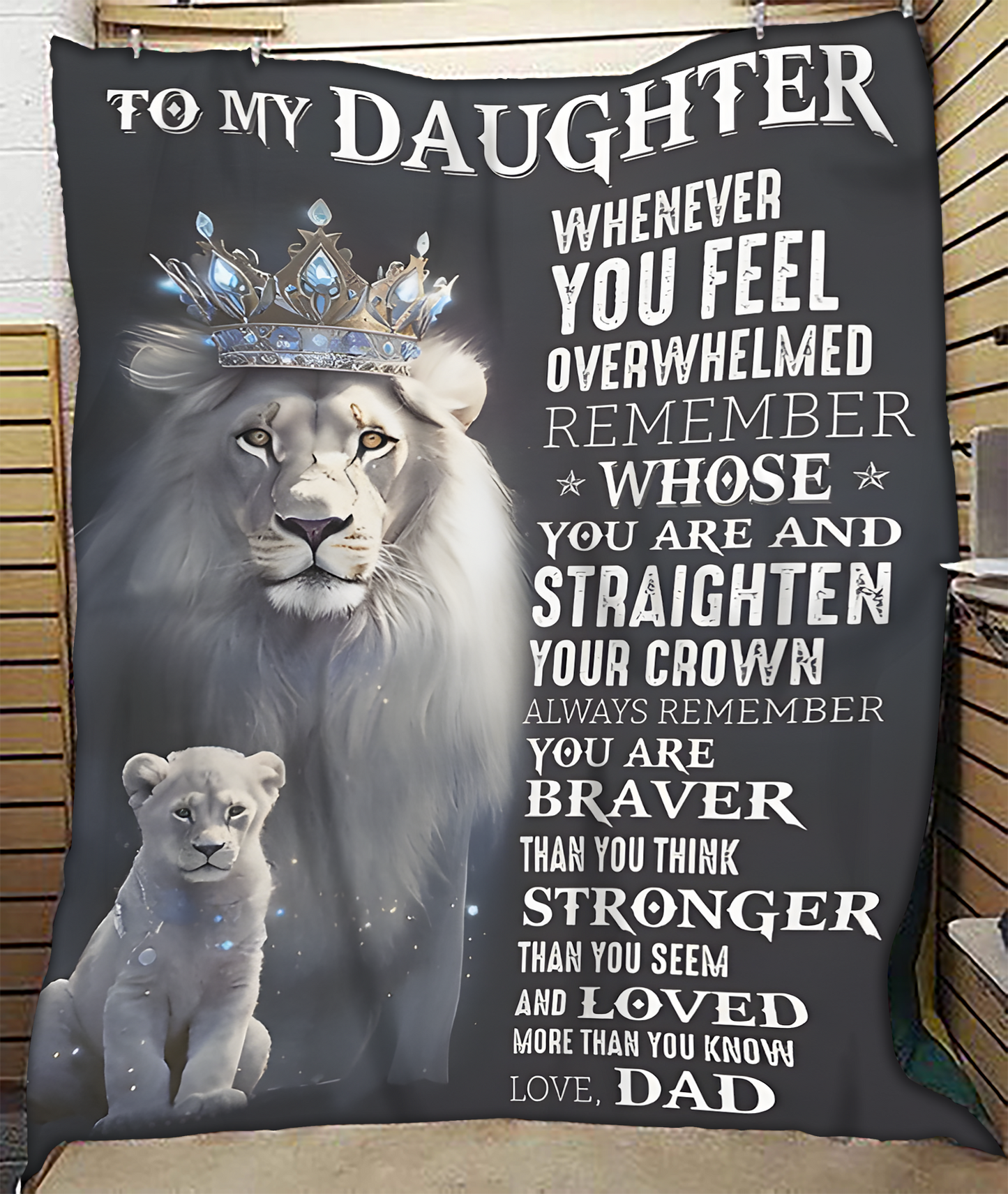 BLANKET FOR DAUGHTER - GIFT FROM DAD - COMFORT & WARMTH GIFT 2 NTTD00 (SKUB-NTTD-01)