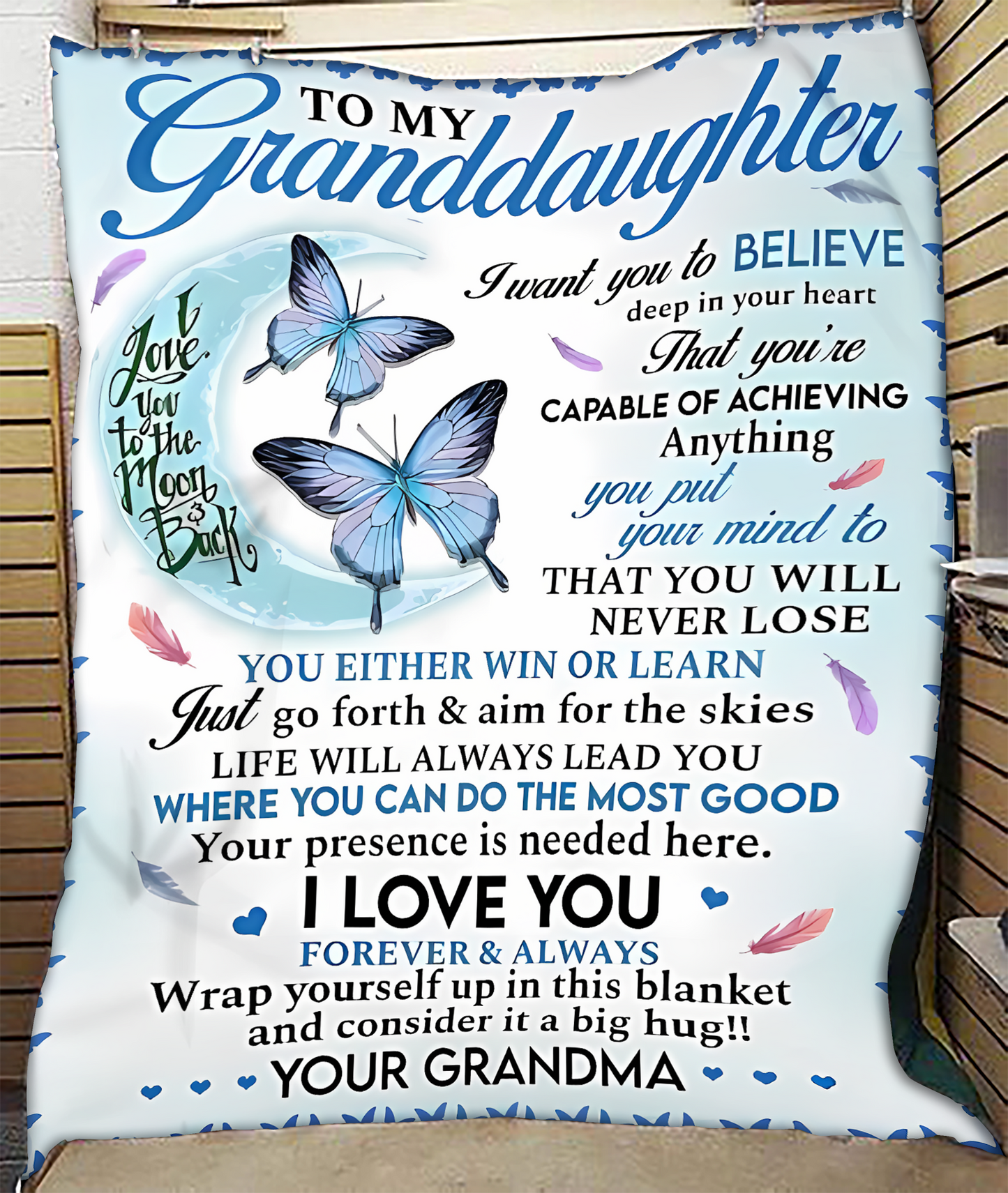 Special Gift For Your Granddaughter Blanket - From Grandma00 (SKUB11-136)