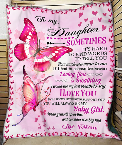 BLANKET FOR DAUGHTER – COMFORT & WARMTH GIFT FROM MOM Sherpa Fleece Quilt Blanket EBIL00