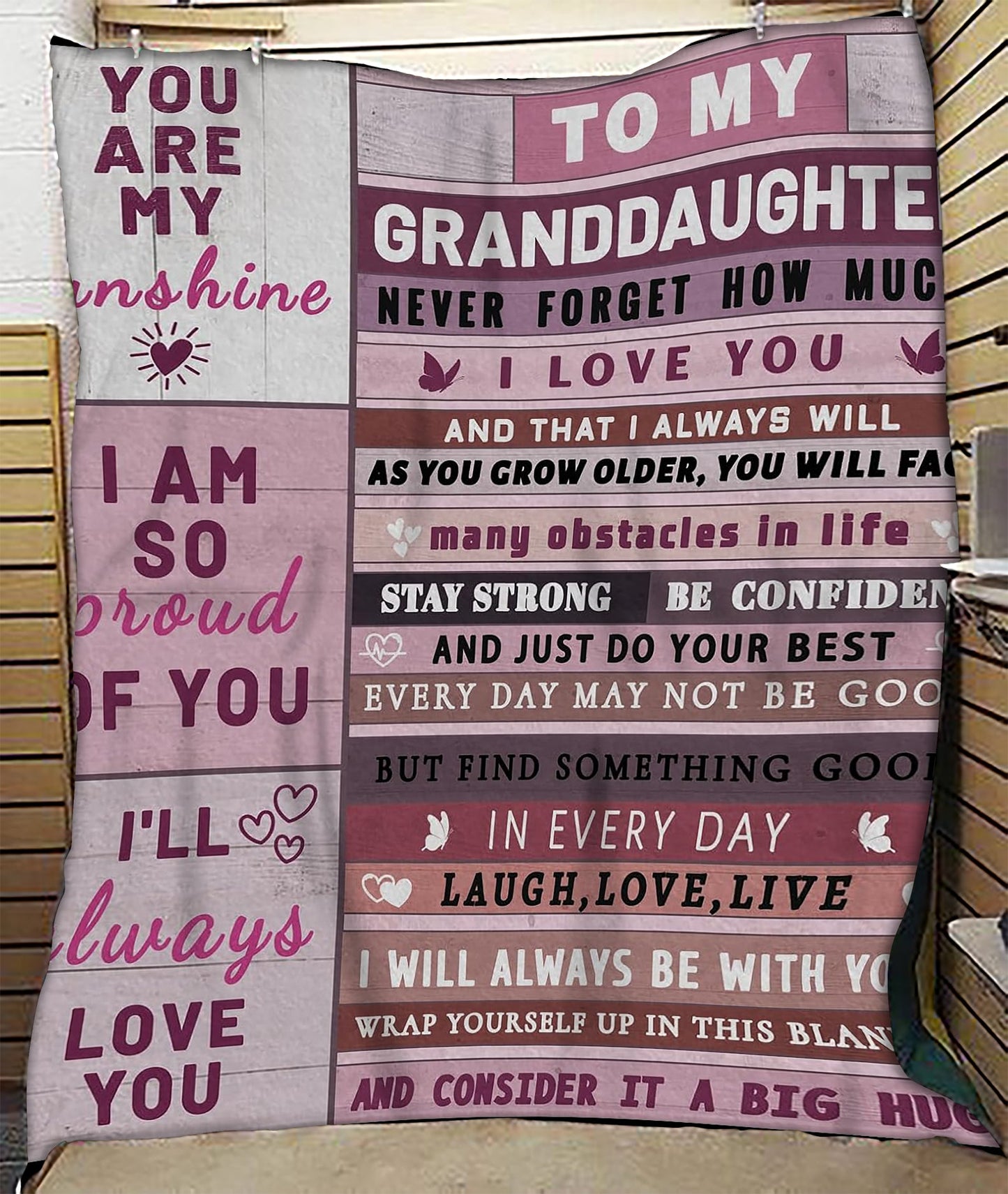 BLANKET FOR GRANDDAUGHTER – COMFORT & WARMTH GIFT NTTD00