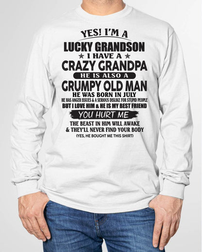JULY - LUCKY GRANDSON OF CRAZY GRANDPA -  PERFECT GIFT FROM GRANDPA - EBIL07 (SKU12-145-07)