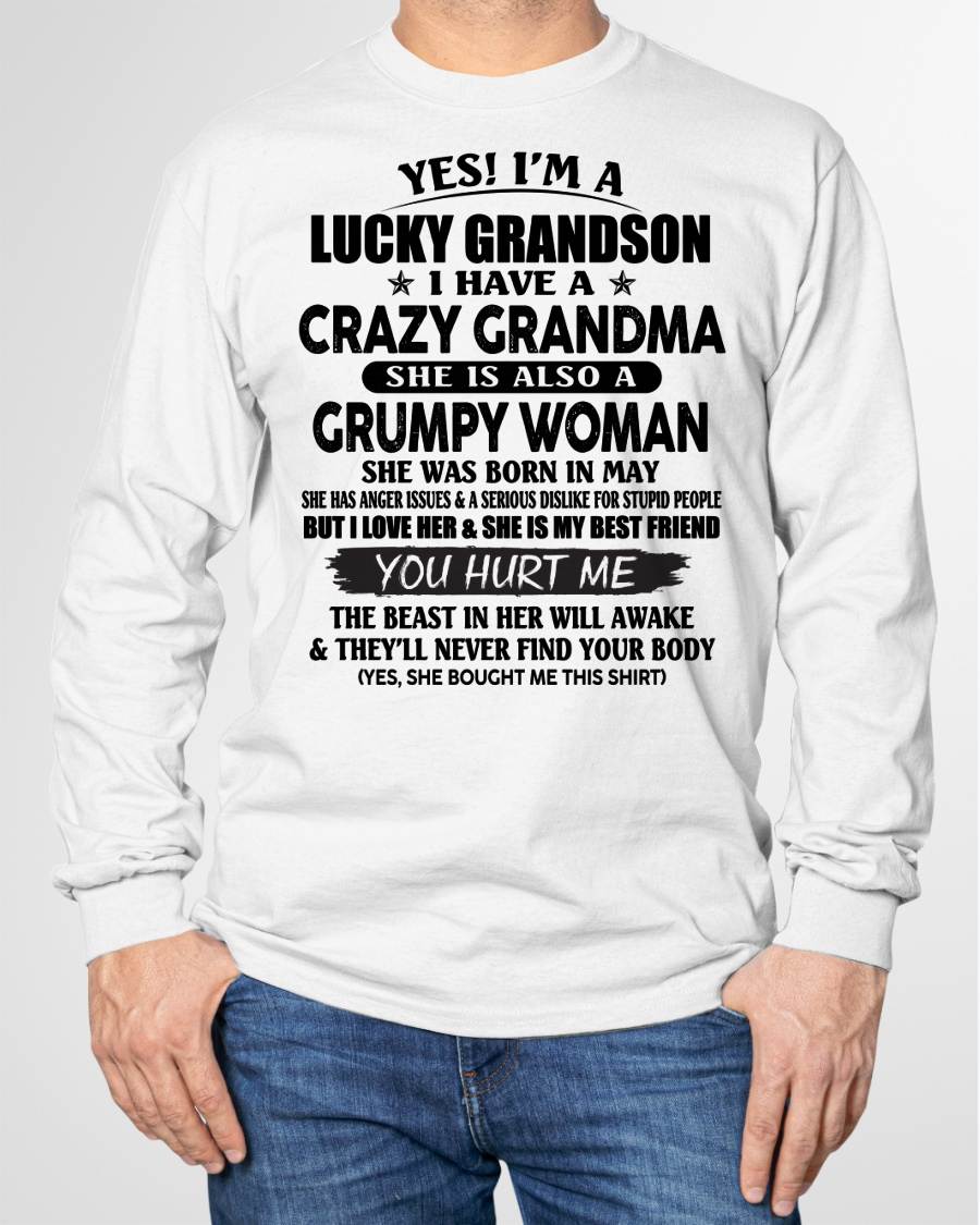 MAY - LUCKY GRANDSON OF CRAZY GRANDMA -  PERFECT GIFT FROM GRANDMA - EBIL05 (SKU12-113-05)