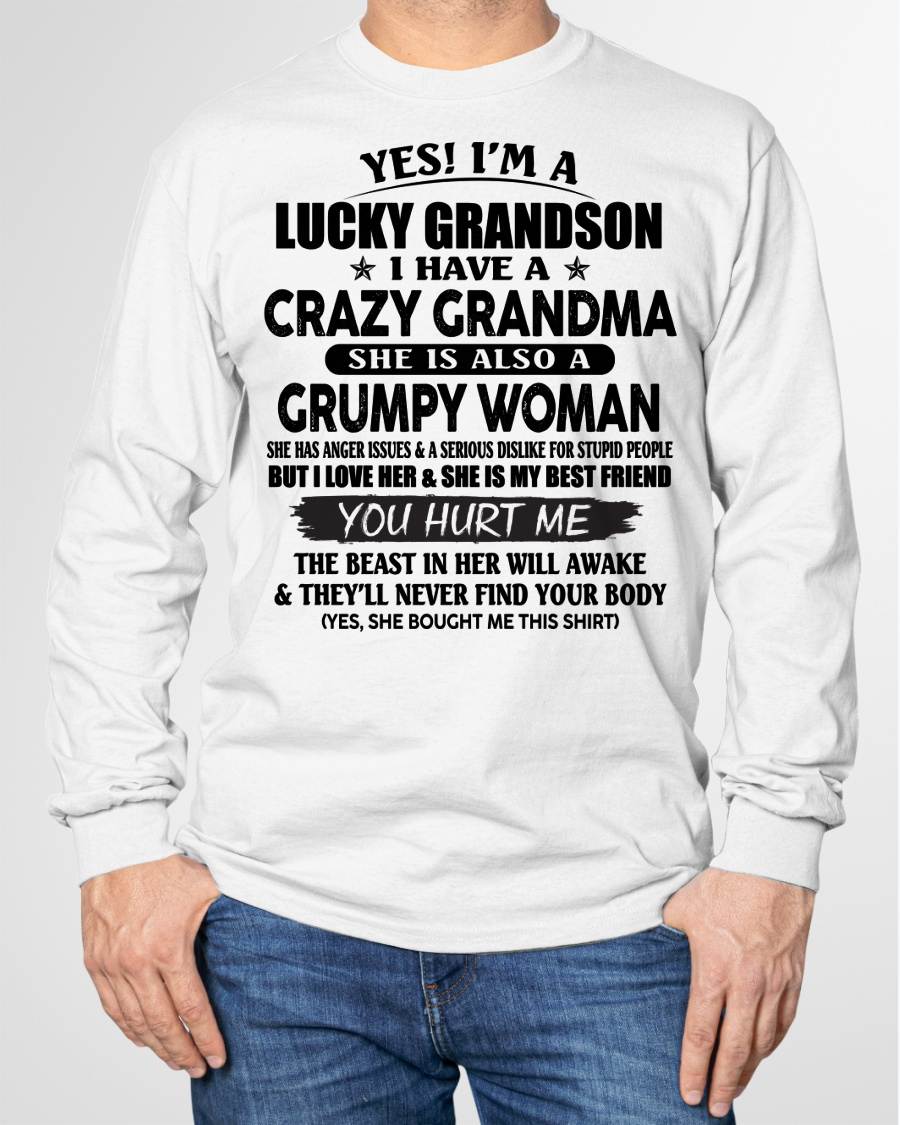 LUCKY GRANDSON OF CRAZY GRANDMA -  PERFECT GIFT FROM GRANDMA - EBIL00 (SKU12-113-00)
