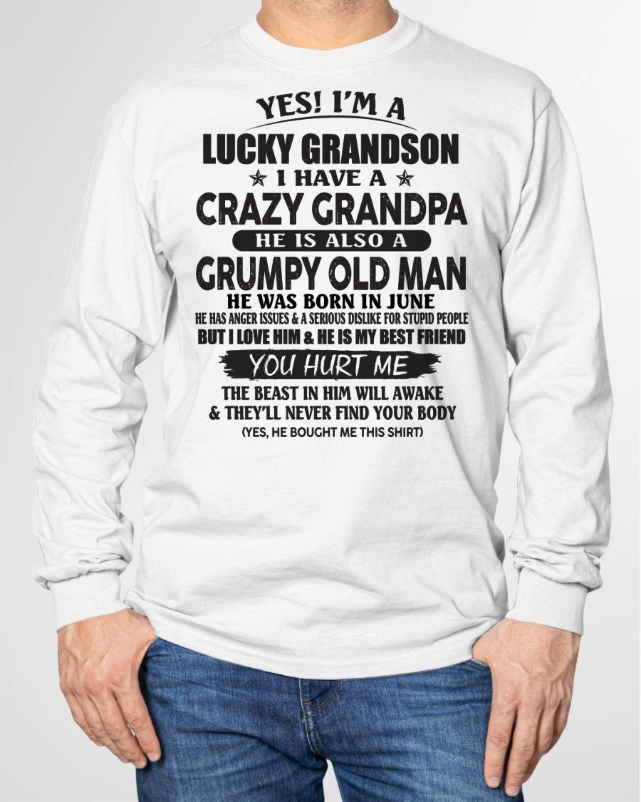 JUNE - LUCKY GRANDSON OF CRAZY GRANDPA -  PERFECT GIFT FROM GRANDPA - EBIL06 (SKU12-145-06)