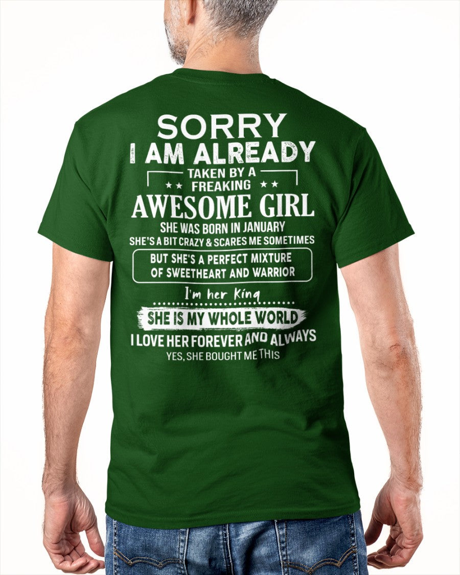 January - Awesome girl - Perfect gift for your boyfriend - (SKU04-86-01) - From Wife EBIL01