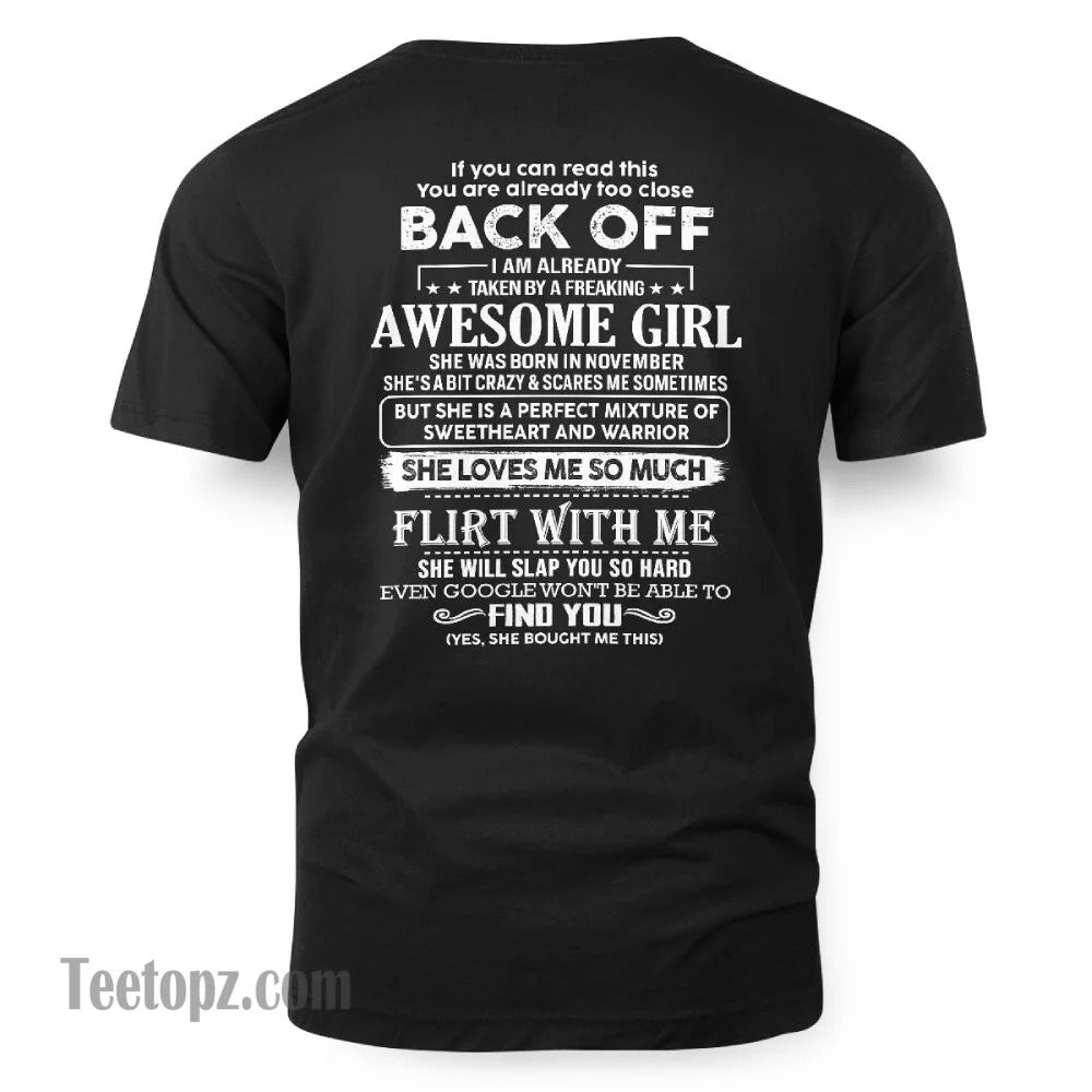 November – Awesome Girlfriend Born In November – Special gift for your Boyfriend – From Wife DONN11 (SKU06-25-11)