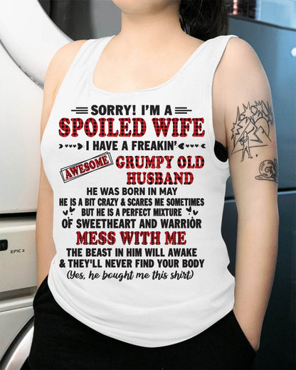 MAY - SPOILED WIFE OF AWESOME GRUMPY OLD HUSBAND - PERFECT GIFT  FROM HUSBAND - EBIL05 (SKU12-111-05)