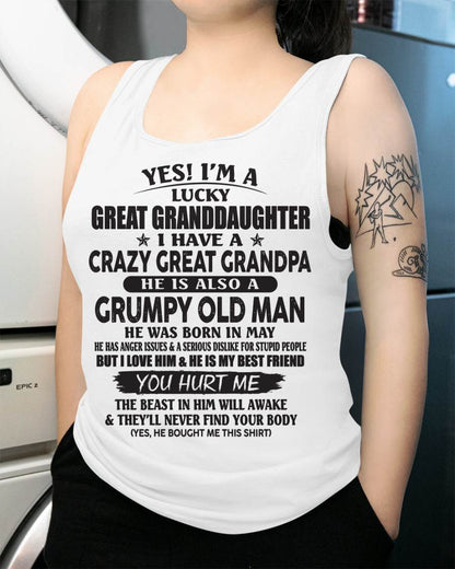 MAY - LUCKY GREAT GRANDDAUGHTER OF CRAZY GREAT GRANDPA - PERFECT GIFT FROM GREAT GRANDPA - EBIL05 (SKU12-287-05)