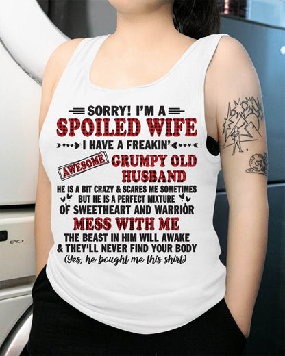 SPOILED WIFE OF AWESOME GRUMPY OLD HUSBAND - PERFECT GIFT  FROM HUSBAND - EBIL00 (SKU12-111-00)