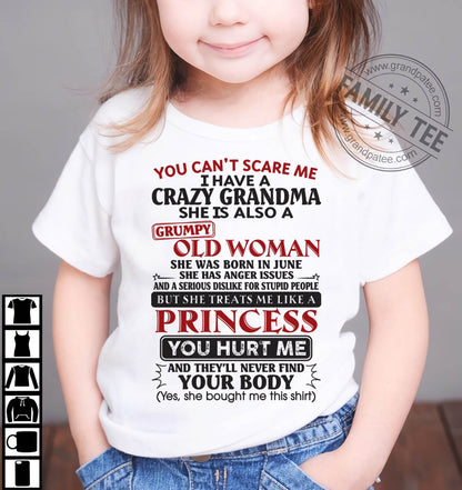 June - You Can't Scare Me - Gift For Grandson And Granddaughter From Grandma - DOAN06 (SKU10-76-06)
