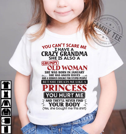 January - You Can't Scare Me - Gift For Grandson And Granddaughter From Grandma - DONN01 (SKU10-76-01)