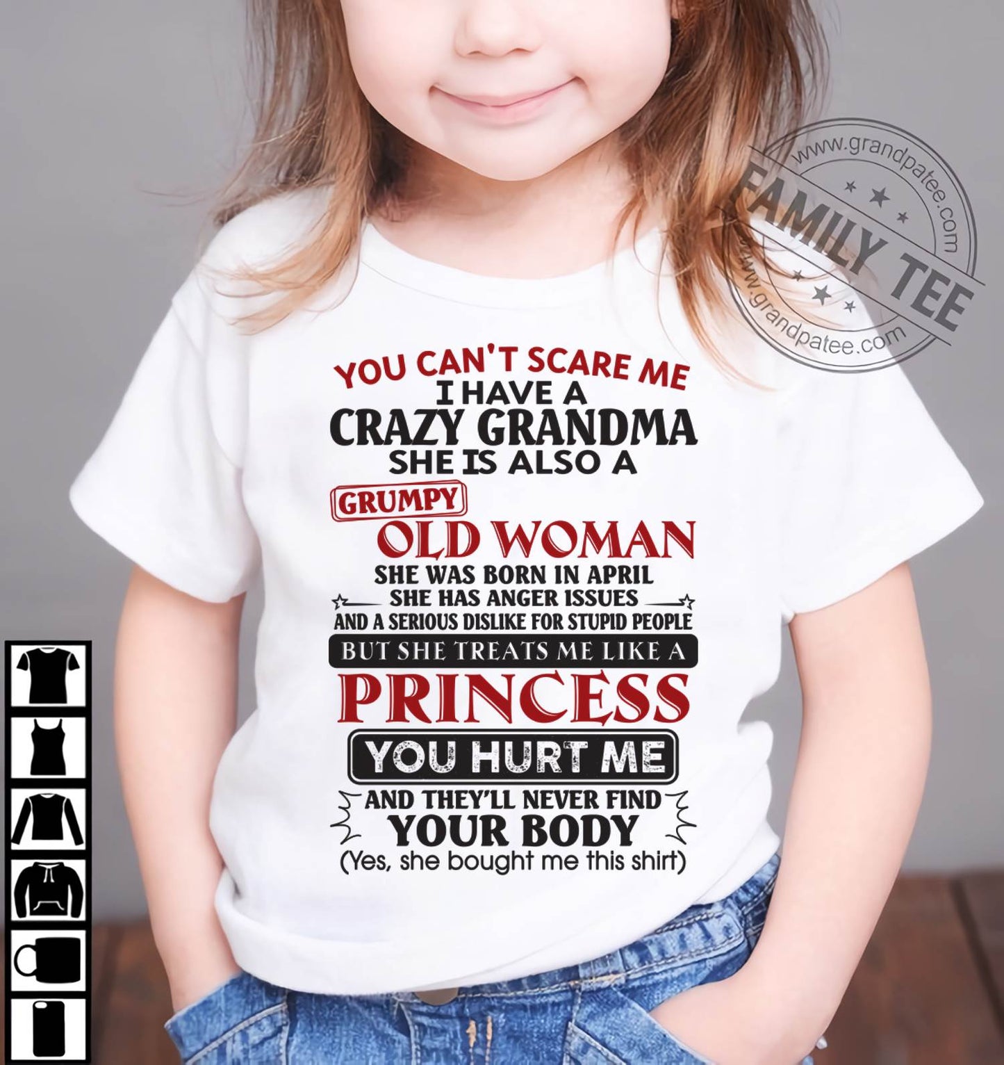 April - You Can't Scare Me - Gift For Grandson And Granddaughter From Grandma - DOAN04 (SKU10-76-04)