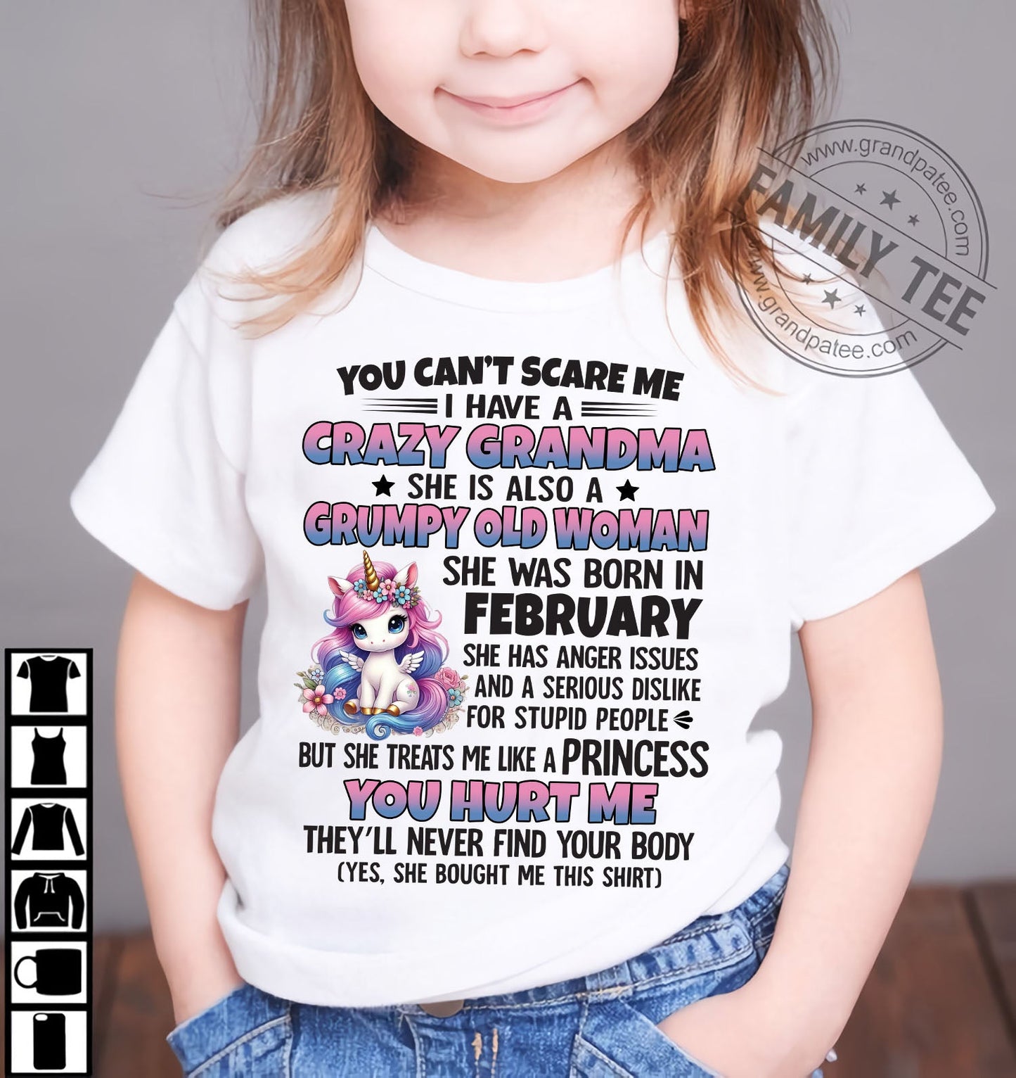 You Can’t Scare Me I Have A Crazy Grandma - Gift For Grandson And Granddaughter From Grandma - DOAN02 (SKU09-106-02)