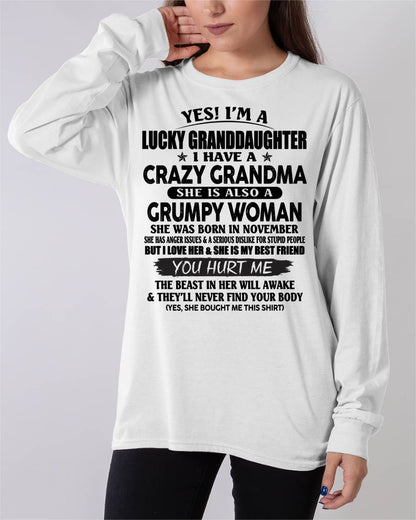 NOVEMBER - LUCKY GRANDDAUGHTER OF CRAZY GRANDMA - PERFECT GIFT FROM GRANDMA - EBIL11 (SKU12-146-11)