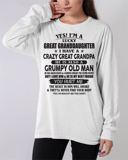 LUCKY GREAT GRANDDAUGHTER OF CRAZY GREAT GRANDPA - PERFECT GIFT FROM GREAT GRANDPA - EBIL00 (SKU12-287-00)
