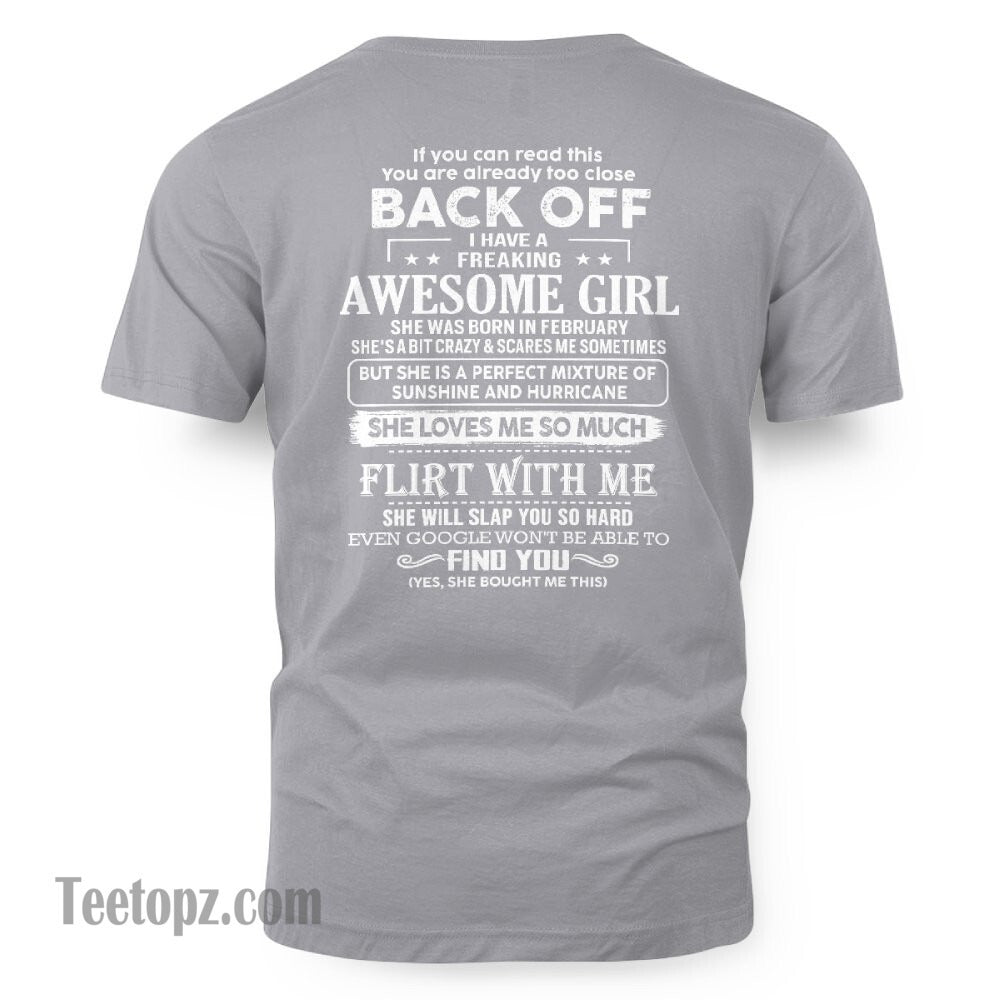 February – Awesome Girlfriend Born In February – Special gift for your Boyfriend – From Wife EBIL02 (SKU06-17-02)