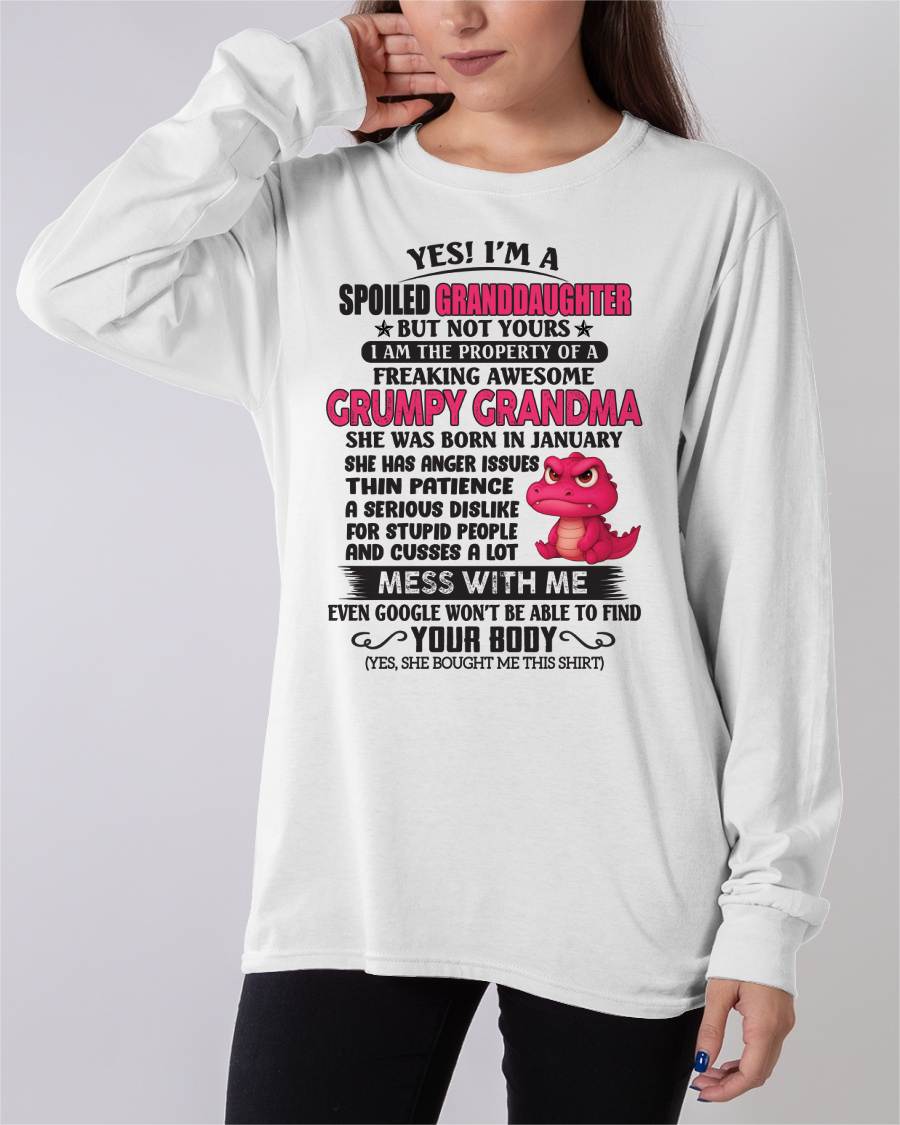 JANUARY - YES, I'M A SPOILED GRANDDAUGHTER - GIFT FROM GRANDMA - DTSM01 (SKU09-96-01)