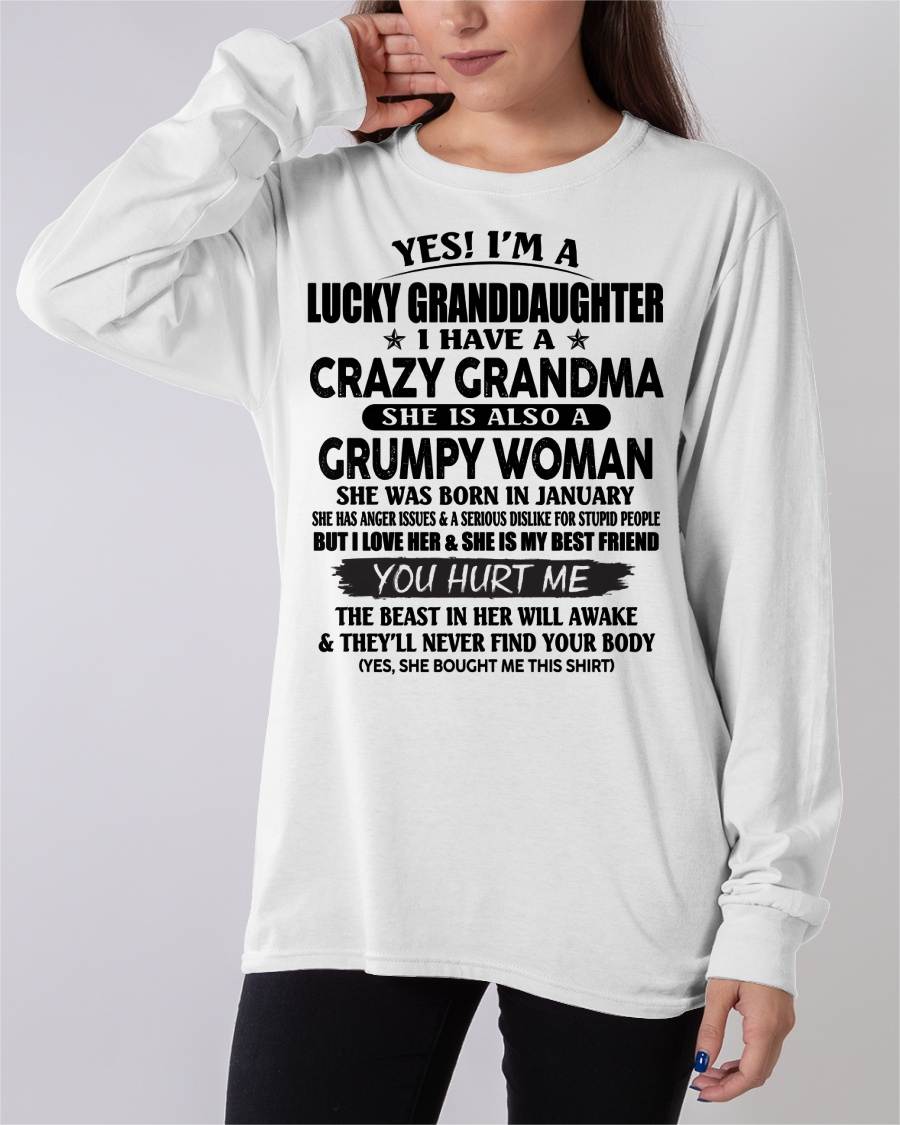 JANUARY - LUCKY GRANDDAUGHTER OF CRAZY GRANDMA - PERFECT GIFT FROM GRANDMA - EBIL01 (SKU12-146-01)