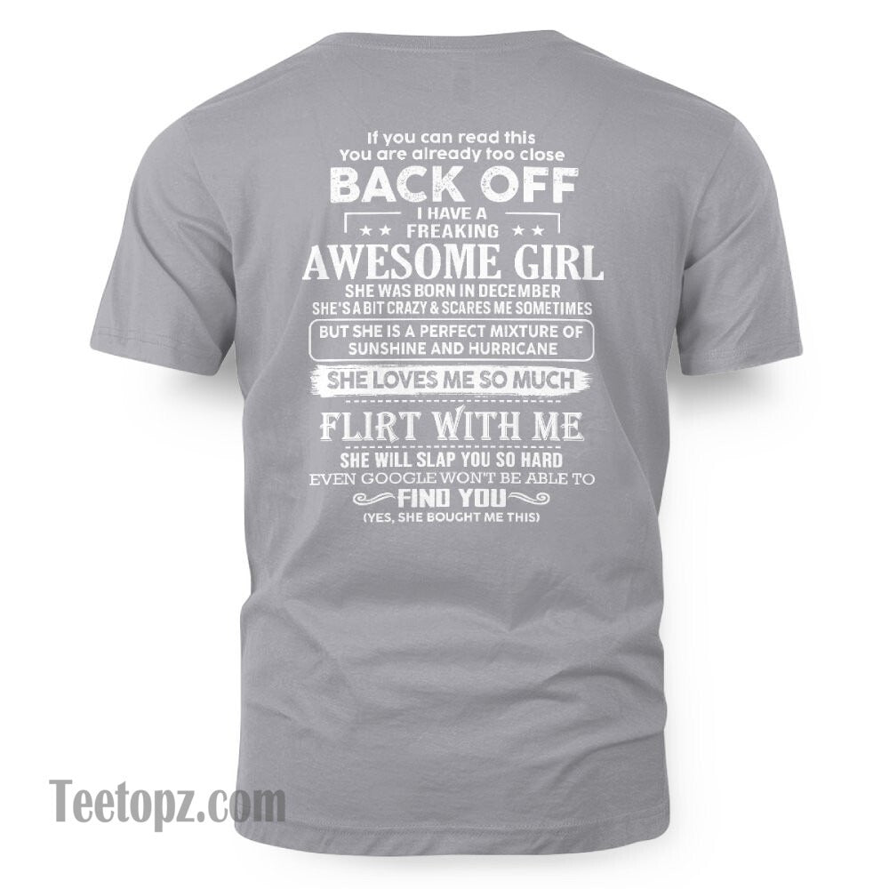 December – Awesome Girlfriend Born In December – Special gift for your Boyfriend – From Wife DONN12 (SKU06-17-12)