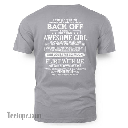 December – Awesome Girlfriend Born In December – Special gift for your Boyfriend – From Wife DONN12 (SKU06-17-12)
