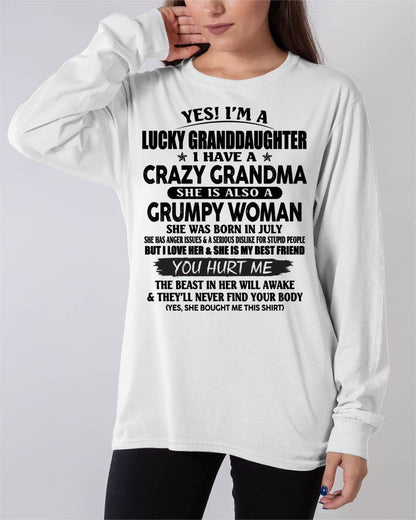 JULY - LUCKY GRANDDAUGHTER OF CRAZY GRANDMA - PERFECT GIFT FROM GRANDMA - EBIL07 (SKU12-146-07)