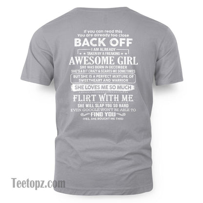 December – Awesome Girlfriend Born In December – Special gift for your Boyfriend – From Wife DONN12 (SKU06-25-12)