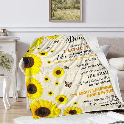 BLANKET FOR DAUGHTER - GIFT FROM MOM - COMFORT & WARMTH GIFT