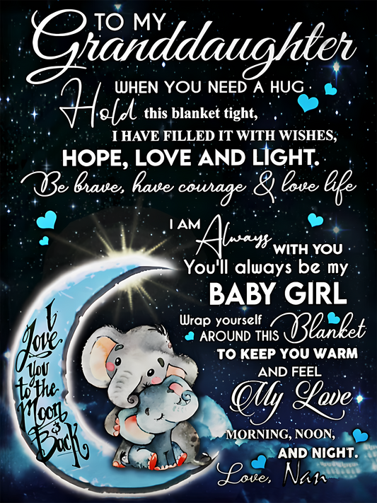 Special Gift For Your Granddaughter Blanket - From Nan (SKU-CHAU-B02)