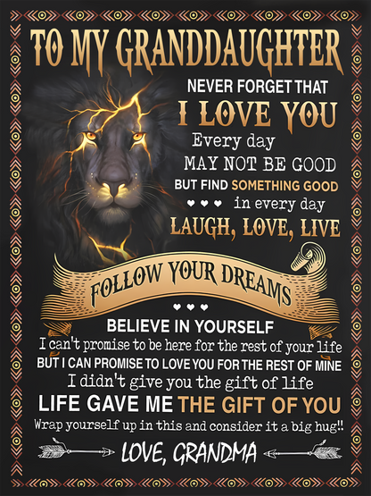 Special Gift For Your Granddaughter Blanket - From Grandma (SKUB09-41)