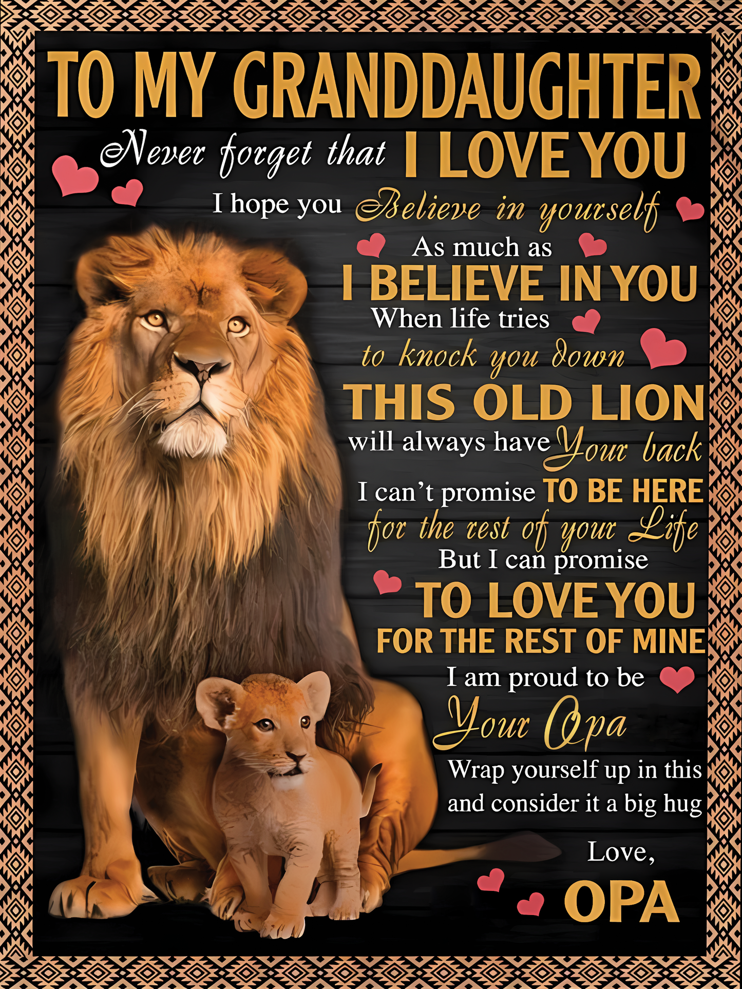 Special Gift For Your Granddaughter Blanket - From OPA (SKUB11-112)