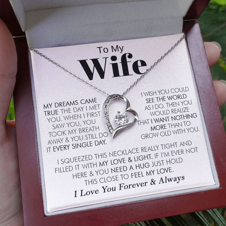 TO MY WIFE - GIFT FROM HUSBAND "My Love and Light" - Forever Love Necklace