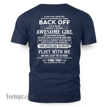 August – Awesome Girlfriend Born In August – Special gift for your Boyfriend – From Wife EBIL08 (SKU06-25-08)