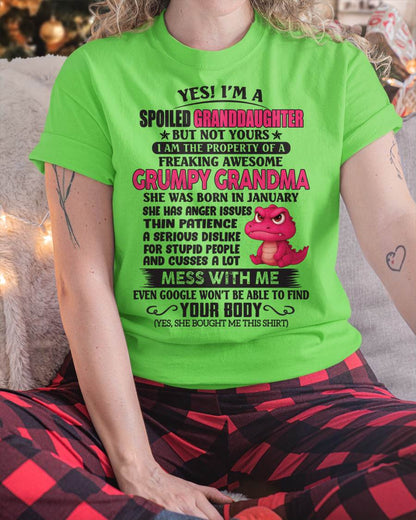 JANUARY - YES, I'M A SPOILED GRANDDAUGHTER - GIFT FROM GRANDMA - DTSM01 (SKU09-96-01)